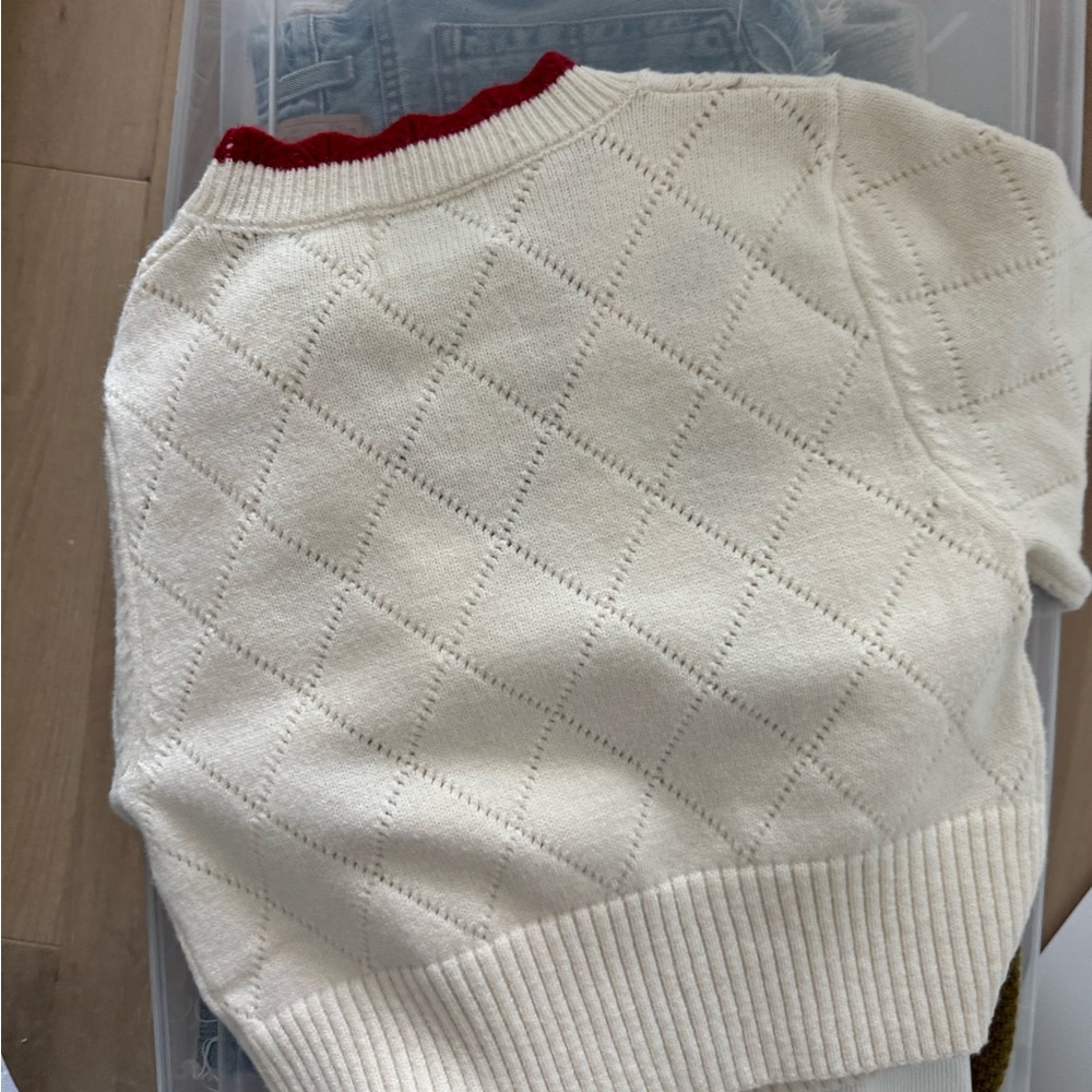 Cider Cream Cardigan with Cherry Embroidery - Picture 3 of 3